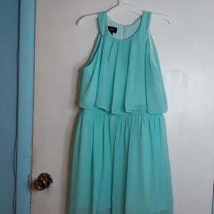 Pastel blue Amy Byer illusion dress